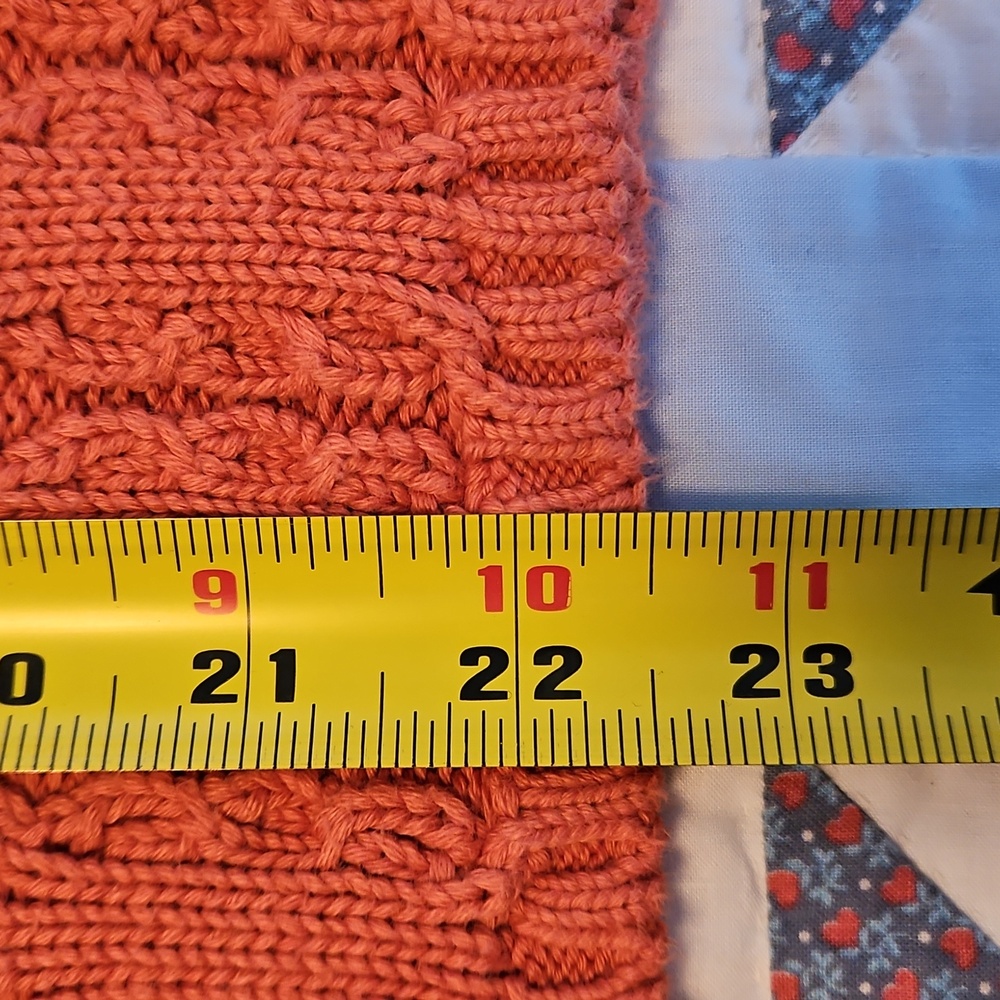 Talbots Sweater Medium 100% Cotton Vintage Cable Knit Pale Rust - Picture 8 of 8